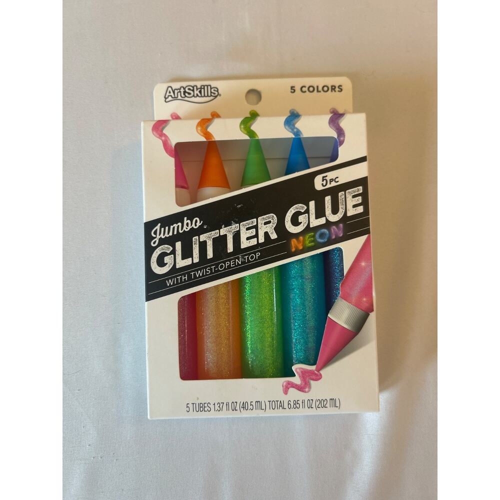 ArtSkills Neon Jumbo Glitter Glue, 5 Pieces- U